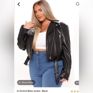 Fashion Nova: In Control Moto Jacket-Black